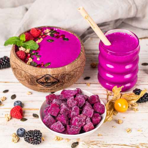 Pitaya Drachenfrucht Würfel 1kg für Smoothies und Bowls A362B-5